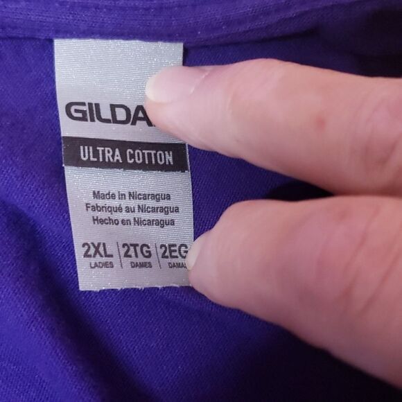 Lady Trucker Purple Graphic Tee EUC sz 2x - Picture 6 of 6